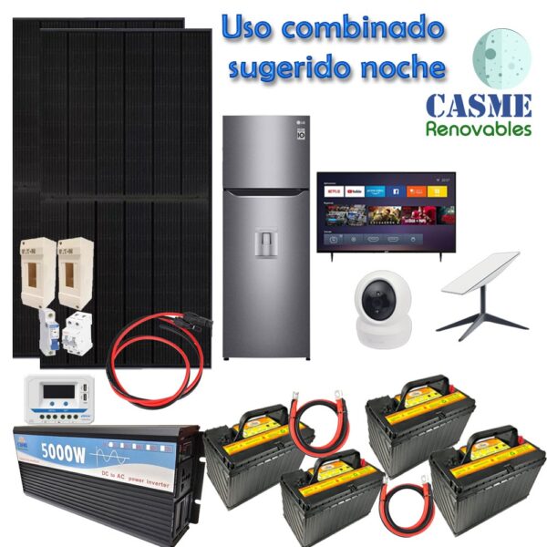 Kit Solar Autónomo 6180w Bomba De Agua Tv Focos Refrigerador - Imagen 3