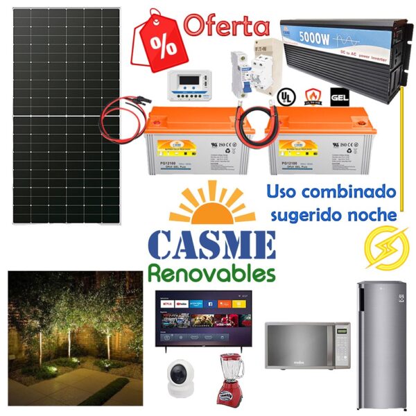 Kit Solar Autónomo 2980w Batería de GEL Refrigerador, Bomba De Agua, Tv, Focos. - Imagen 3