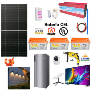 Kit Solar Autónomo 4690w Batería Gel Refrigerador Tv Luz casa