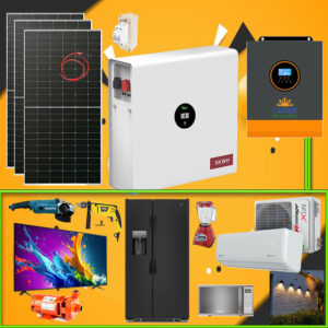 Sistema solar híbrido bateria de litio