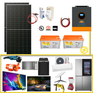 Kit Solar Inversor Híbrido 3100w Respaldo Luz Automático Refrigerador, Bomba De Agua, etc.