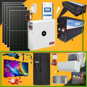 Kit panel solar batería de litio