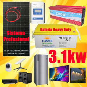Kit solar autónomo 3.1KW batería gel panel solar autónomo