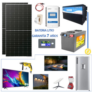 Batería de lito kit solar autónomo 4300W
